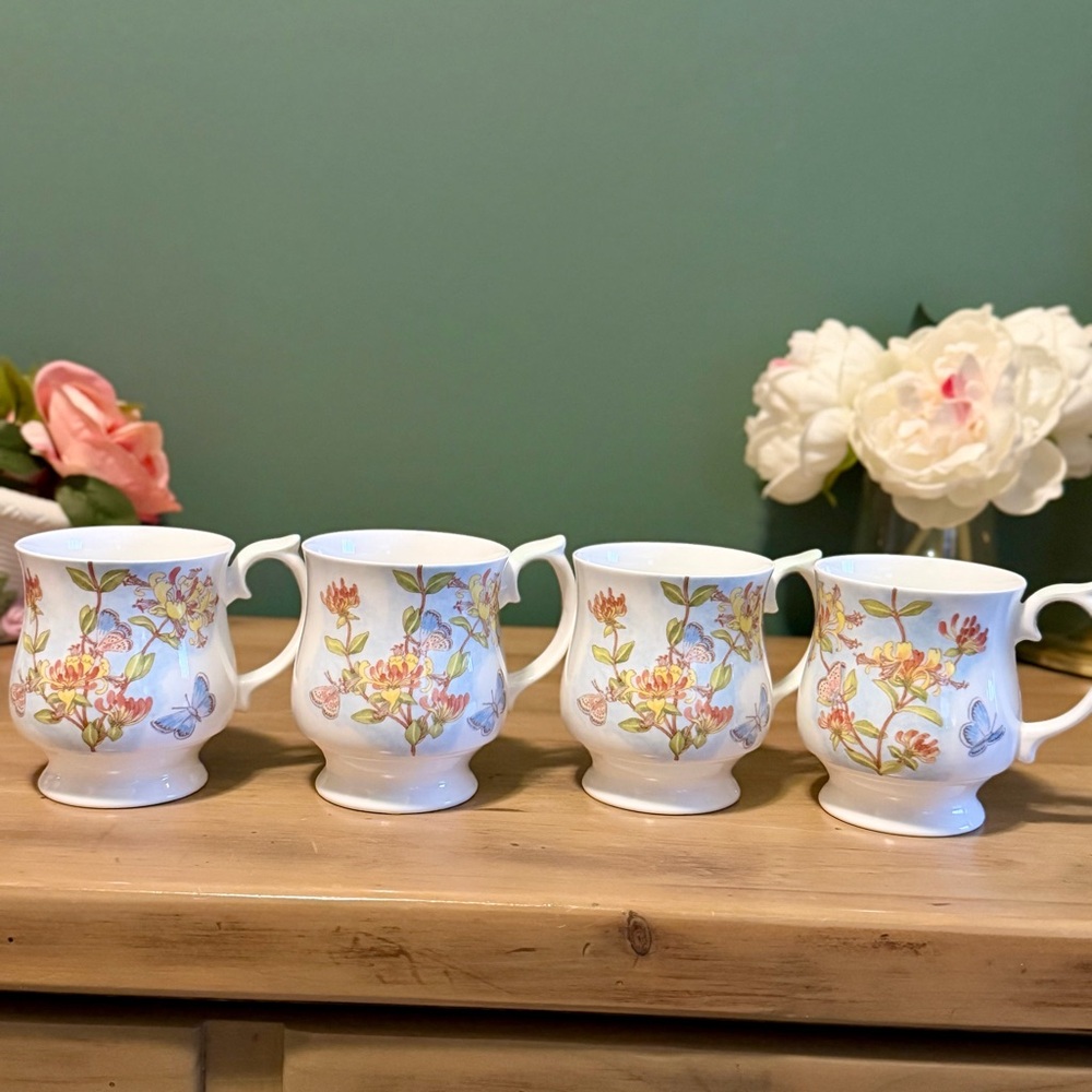 Elizabethan Staffordshire Butterflies Mug | Fine Bone China England | Add-Ons